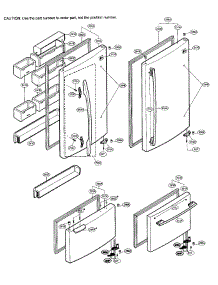 Door Parts parts for Lg Bottom-Mount Refrigerator LRBC20512WW from AppliancePartsPros.com