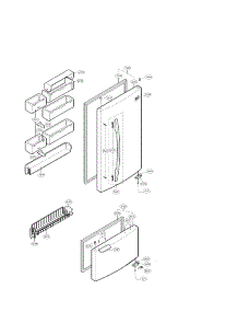 Door Parts parts for Lg Bottom-Mount Refrigerator LRBC22544WW from AppliancePartsPros.com