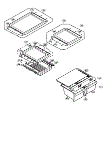 Shelves  /  Trays parts for Lg Bottom-Mount Refrigerator LRBN22514SB from AppliancePartsPros.com