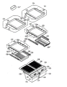 Refrigerator Shelves And Trays parts for Lg Bottom-Mount Refrigerator LRBN22514ST from AppliancePartsPros.com