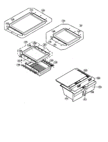 Shelves  /  Trays parts for Lg Bottom-Mount Refrigerator LRBN22514ST from AppliancePartsPros.com