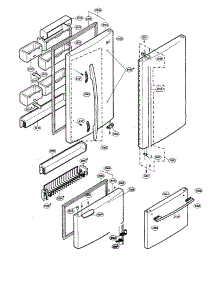Door Assembly parts for Lg Bottom-Mount Refrigerator LRBN22514ST from AppliancePartsPros.com