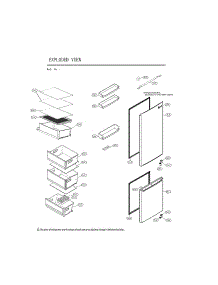 Doors / Drawers Parts parts for Lg Bottom-Mount Refrigerator LRBNC1104S/00 from AppliancePartsPros.com