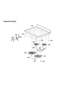 Cooktop Parts parts for Lg Electric Range LRE3060ST/00 from AppliancePartsPros.com