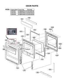 Door parts for Lg Electric Range LRE3194BD/01 from AppliancePartsPros.com