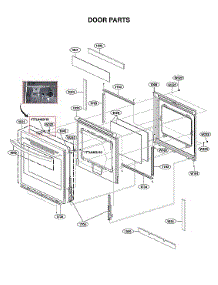 Door Parts parts for Lg Electric Range LRE3194BM/00 from AppliancePartsPros.com