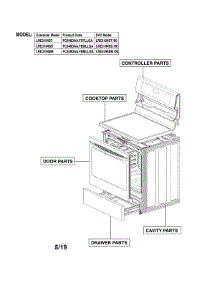 Exploded View parts for Lg Electric Range LRE3194ST/00 from AppliancePartsPros.com