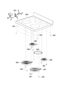 Cooktop Parts parts for Lg Electric Range LRE6383ST/00 from AppliancePartsPros.com