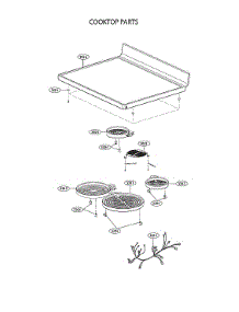 Cooktop Parts parts for Lg Electric Range LREL6323S/01 from AppliancePartsPros.com