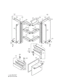 Door Parts parts for Lg Bottom-Mount Refrigerator LRFC21755ST from AppliancePartsPros.com