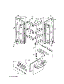 Door parts for Lg Bottom-Mount Refrigerator LRFC22750ST from AppliancePartsPros.com