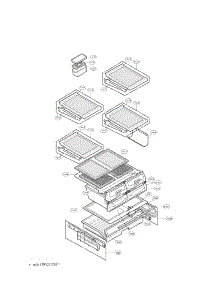 Refrigerator Parts parts for Lg Bottom-Mount Refrigerator LRFC25750ST from AppliancePartsPros.com