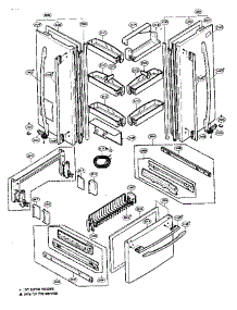 Door Parts parts for Lg Bottom-Mount Refrigerator LRFD25850SB from AppliancePartsPros.com