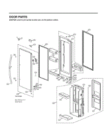 Refrigerator Door Parts parts for Lg Bottom-Mount Refrigerator LRFDC2406D/00 from AppliancePartsPros.com