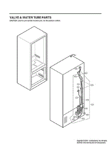 Valve / Water Tube Parts parts for Lg Bottom-Mount Refrigerator LRFDS3006S/00 from AppliancePartsPros.com