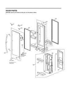 Refrigerator Door Parts parts for Lg Bottom-Mount Refrigerator LRFDS3016D/00 from AppliancePartsPros.com