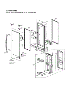 Refrigerator Door Parts parts for Lg Bottom-Mount Refrigerator LRFDS3016S/00 from AppliancePartsPros.com