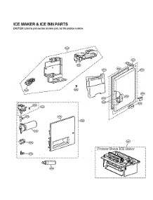Ice Maker & Ice Bin Parts parts for Lg Bottom-Mount Refrigerator LRFDS3016S/00 from AppliancePartsPros.com