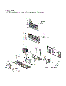 Cycle Parts parts for Lg Bottom-Mount Refrigerator LRFDS3016S/00 from AppliancePartsPros.com