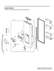 Dispenser Door Parts parts for Lg Bottom-Mount Refrigerator LRFDS3016S/01 from AppliancePartsPros.com