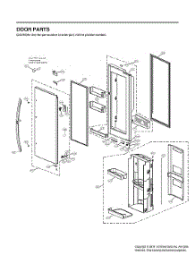 Door Parts parts for Lg Bottom-Mount Refrigerator LRFDS3016S/01 from AppliancePartsPros.com