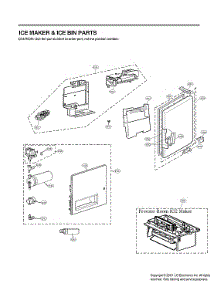 Ice Maker & Ice Bin Parts parts for Lg Bottom-Mount Refrigerator LRFDS3016S/01 from AppliancePartsPros.com