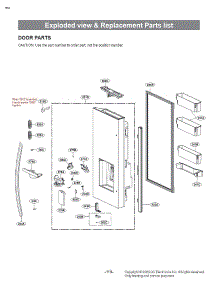 Door Parts parts for Lg Bottom-Mount Refrigerator LRFOC2606S/00 from AppliancePartsPros.com