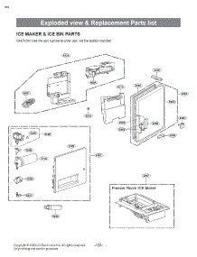 Ice Maker & Ice Bin Parts parts for Lg Bottom-Mount Refrigerator LRFOC2606S/00 from AppliancePartsPros.com