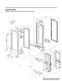 Refrigerator Door Parts parts for Lg Bottom-Mount Refrigerator LRFVC2406D/00 from AppliancePartsPros.com