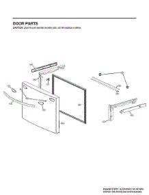 Freezer Door Parts parts for Lg Bottom-Mount Refrigerator LRFVC2406D/00 from AppliancePartsPros.com