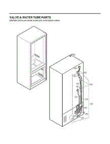Valve / Water Tube Parts parts for Lg Bottom-Mount Refrigerator LRFVC2406S/00 from AppliancePartsPros.com
