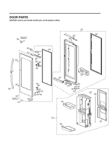 Refrigerator Door Parts parts for Lg Bottom-Mount Refrigerator LRFVS3006D/00 from AppliancePartsPros.com