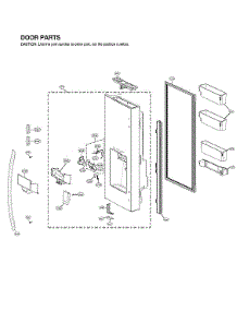 Dispenser Door Parts parts for Lg Bottom-Mount Refrigerator LRFVS3006D/01 from AppliancePartsPros.com