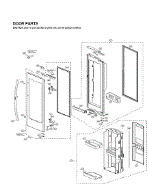 Refrigerator Door Parts parts for Lg Bottom-Mount Refrigerator LRFVS3006D/01 from AppliancePartsPros.com