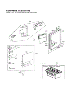 Ice Maker & Ice Bin Parts parts for Lg Bottom-Mount Refrigerator LRFVS3006D/01 from AppliancePartsPros.com