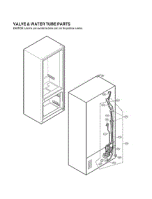 Valve & Water Tube Parts parts for Lg Bottom-Mount Refrigerator LRFVS3006D/01 from AppliancePartsPros.com
