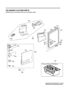Ice Maker / Ice Bin Parts parts for Lg Bottom-Mount Refrigerator LRFVS3006S/00 from AppliancePartsPros.com