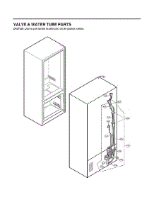 Valve & Water Tube Parts parts for Lg Bottom-Mount Refrigerator LRFVS3006S/01 from AppliancePartsPros.com
