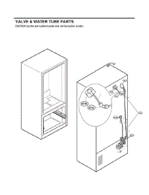 Valve & Water Tube Parts parts for Lg Bottom-Mount Refrigerator LRFWS2906S/00 from AppliancePartsPros.com