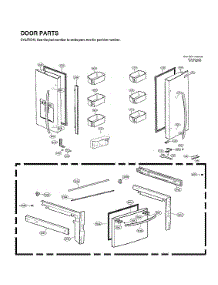 Door Parts parts for Lg Bottom-Mount Refrigerator LRFWS2906V/00 from AppliancePartsPros.com