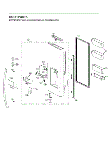 Dispenser Door Parts parts for Lg Bottom-Mount Refrigerator LRFXC2406D/00 from AppliancePartsPros.com