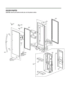 Refrigerator Door Parts parts for Lg Bottom-Mount Refrigerator LRFXC2406D/00 from AppliancePartsPros.com
