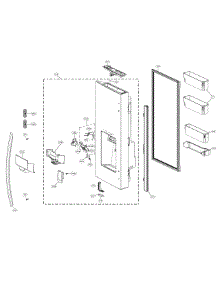 Door Parts W /  Dispenser parts for Lg Bottom-Mount Refrigerator LRFXC2406S/00 from AppliancePartsPros.com
