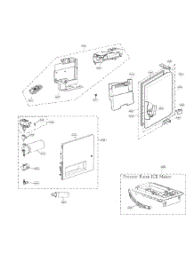 Icemaker And Ice Bin Parts parts for Lg Bottom-Mount Refrigerator LRFXC2406S/00 from AppliancePartsPros.com
