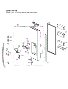 Dispenser Door Parts parts for Lg Bottom-Mount Refrigerator LRFXC2416S/00 from AppliancePartsPros.com