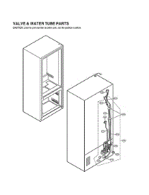 Valve & Water Tube Parts parts for Lg Bottom-Mount Refrigerator LRFXC2416S/00 from AppliancePartsPros.com