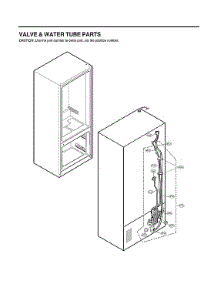Valve & Water Tube Parts parts for Lg Bottom-Mount Refrigerator LRFXC2416S/01 from AppliancePartsPros.com