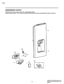 Dispenser Parts parts for Lg Bottom-Mount Refrigerator LRFXS2503D/00 from AppliancePartsPros.com