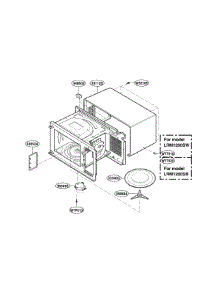 Oven Cavity Parts parts for Lg Countertop Microwave LRM1260SW from AppliancePartsPros.com
