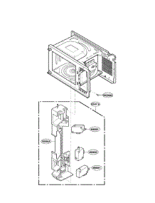Latch Board Parts parts for Lg Countertop Microwave LRM1260SW from AppliancePartsPros.com